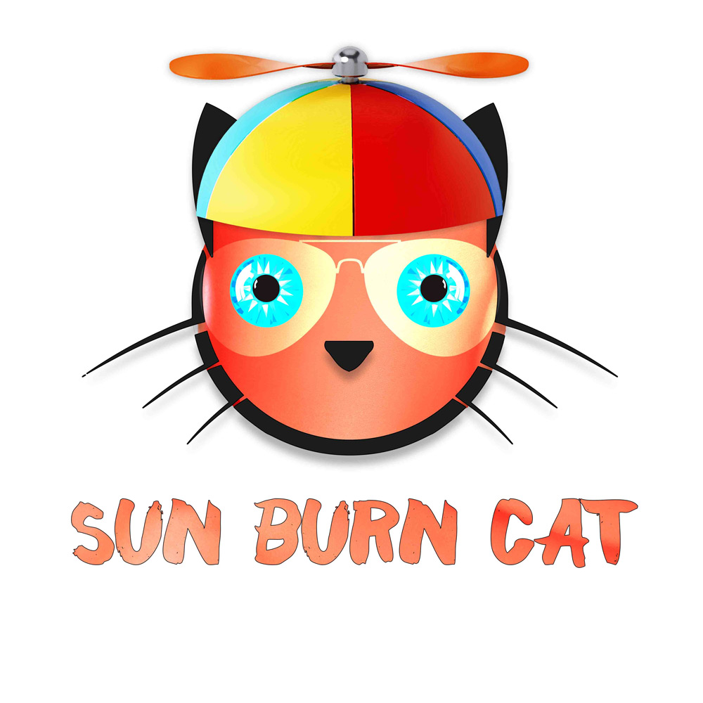 Burning cat. Sun Cat.